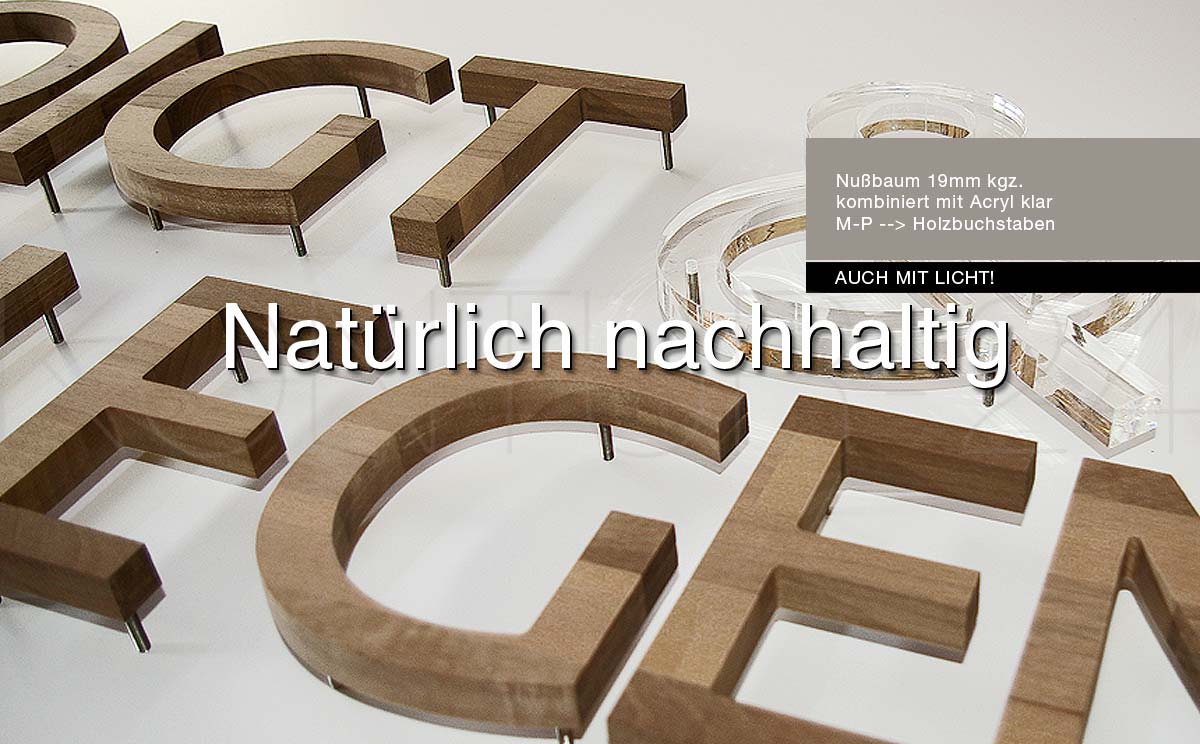 3D Holzbuchstaben, Zahlen, Logos gefräst