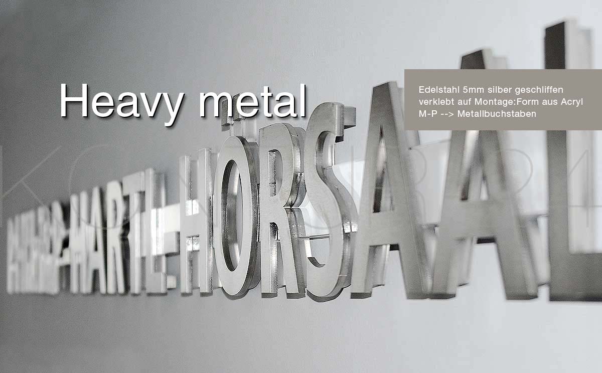 3D Metallbuchstaben, Zahlen, Logos gefräst oder gelasert