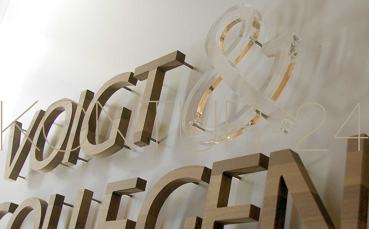 3D Acrylbuchstabe 19mm klar gelasert als Akzentuierung