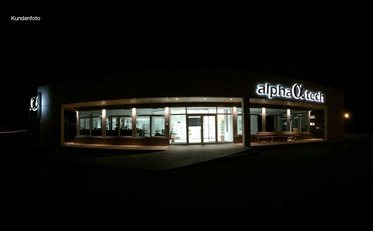 3D LED Profilbuchstaben Profil 3: Nachtwirkung
