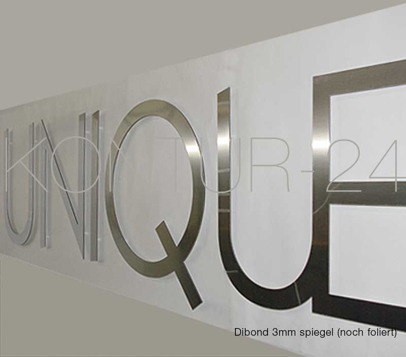 3D DIBOND-Buchstaben Alu-Verbund 3mm spiegel 992 - Bild 3