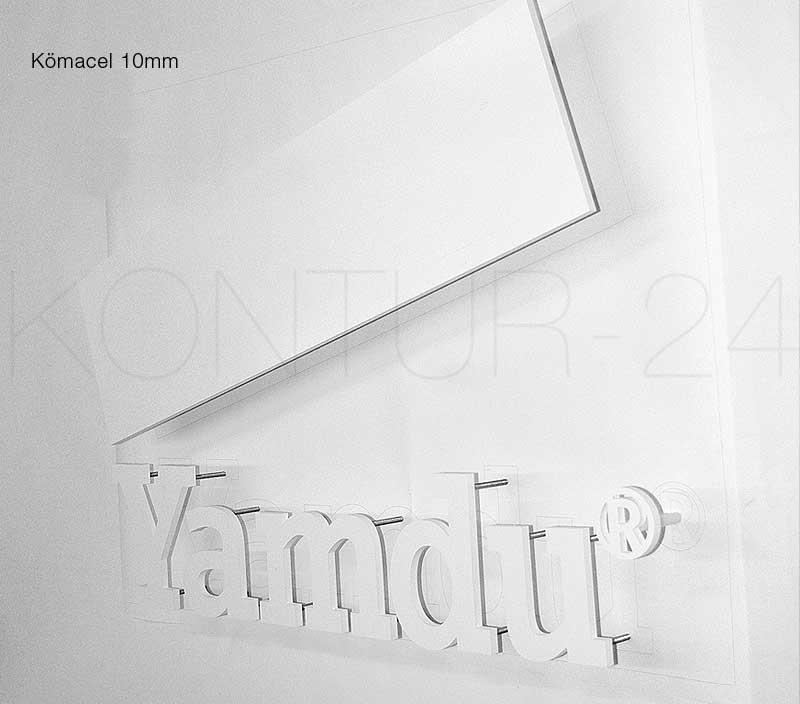 3D Buchstaben Integralschaum Kömacel 10mm weiß / gefräst - Bild 6