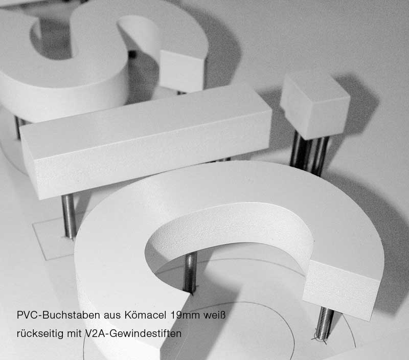 3D Buchstaben Integralschaum Kömacel 19mm - Bild 12
