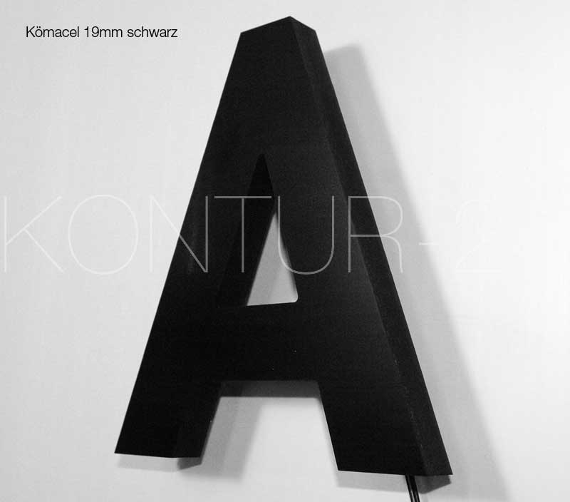3D Buchstaben Integralschaum Kömacel 19mm / gefräst - Bild 6