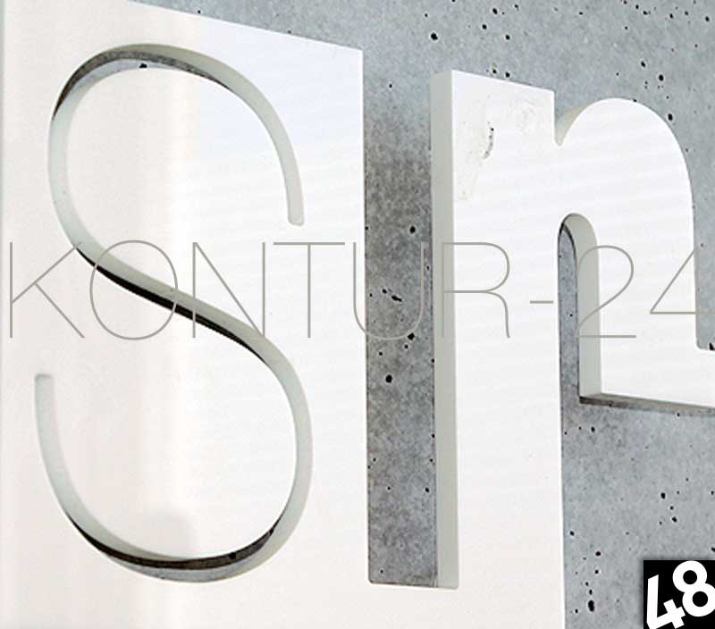 3D Acrylbuchstaben Acryl 8mm  durchgefärbt / gefräst - Bild 1