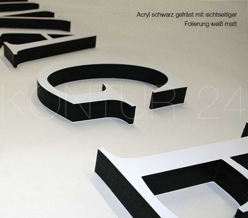 3D Acrylbuchstaben Acryl 8mm  durchgefärbt / gefräst - Bild 8