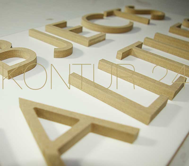 3D Holzbuchstaben MDF braun - Bild 2