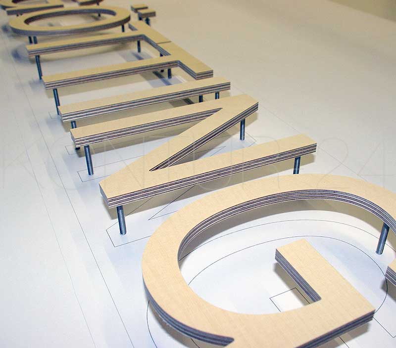3D Holzbuchstaben Birke-Multiplex 9mm / gefräst - Bild 5