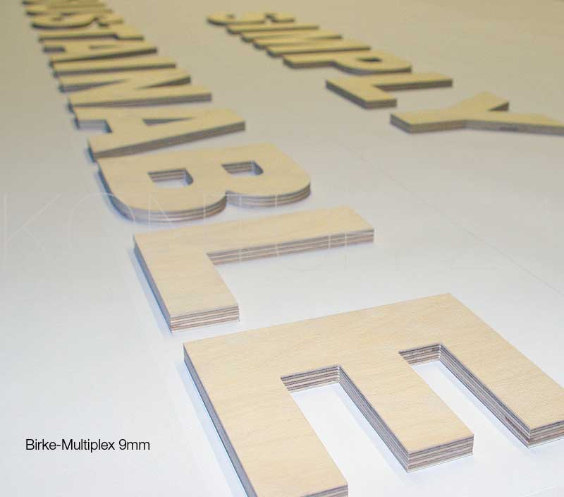 3D Holzbuchstaben Birke-Multiplex 9mm - Bild 9