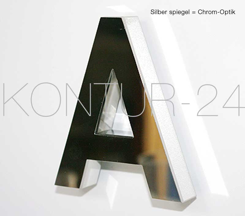 3D Metallbuchstaben Profil 1 Edelstahl V2A - Bild 6