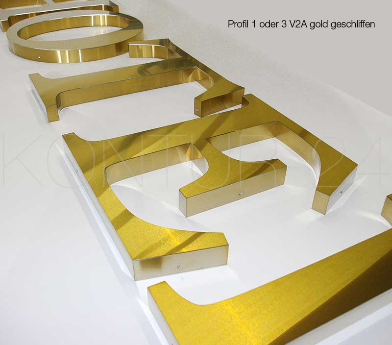 3D Metallbuchstaben Profil 1 Edelstahl V2A - Bild 7