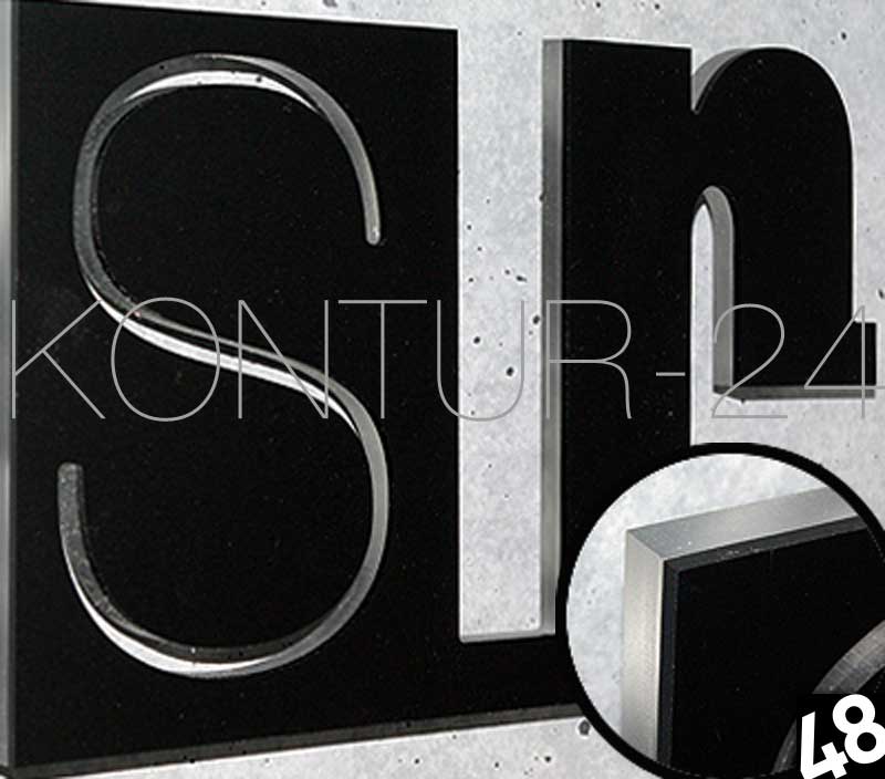 3D Acrylbuchstaben Acryl 11mm durchgefärbt / gefräst - Bild 1