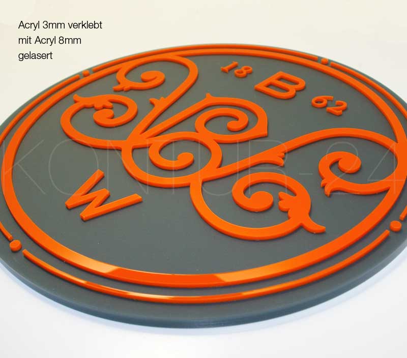 3D Acrylbuchstaben Acryl 11mm durchgefärbt - Bild 6