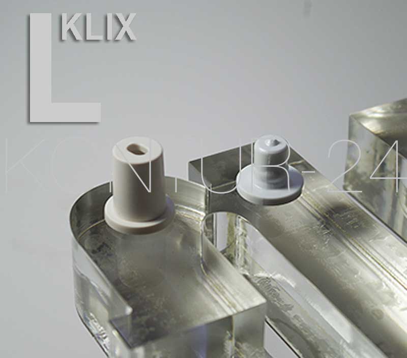 Abstandshalter KLIX L weiß / D=23mm, Wa=28mm - Bild 1