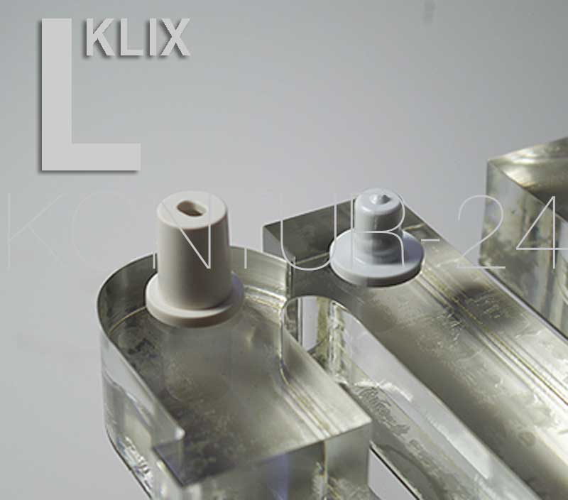 Abstandshalter KLIX L V1 weiß / D=23mm, Wa=28mm
