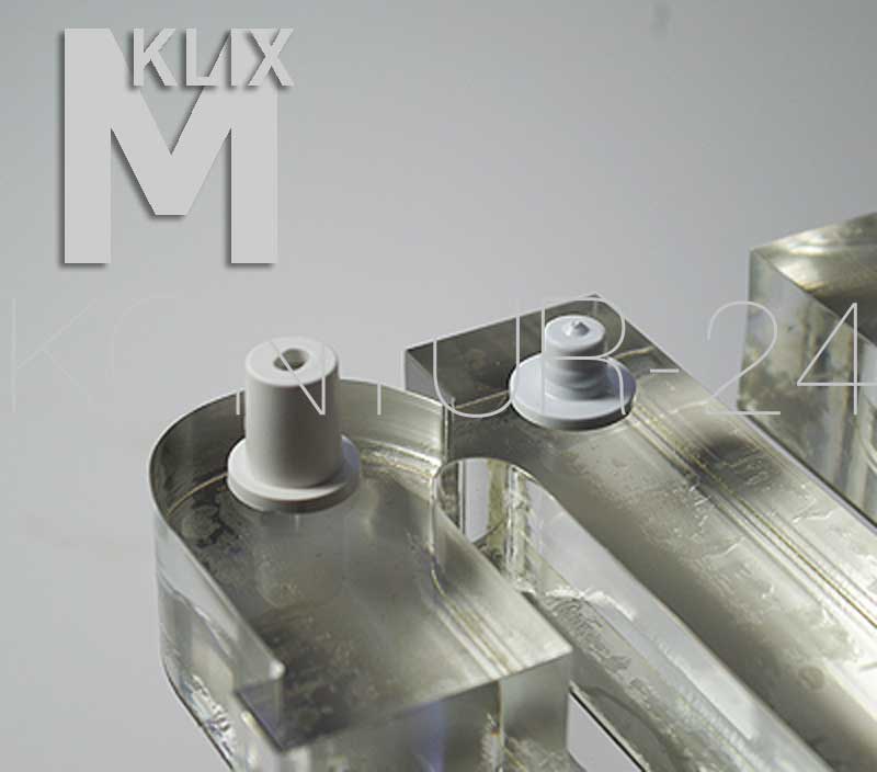 Befestigung Buchstaben Zahlen Logo Abstandshalter KLIX M weiß / D=20mm, Wa=23mm
