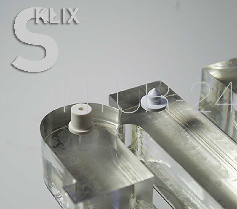 Befestigung Buchstaben Zahlen Logo Abstandshalter KLIX S weiß / D=16mm, Wa=15mm - Bild 1