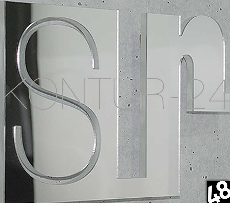 3D Acrylbuchstaben Acryl 11mm metallic - Bild 3