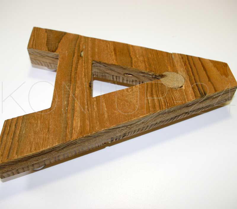 3D Holzbuchstaben Altholz sonnig 3-Schicht 22mm / gefräst - Bild 2