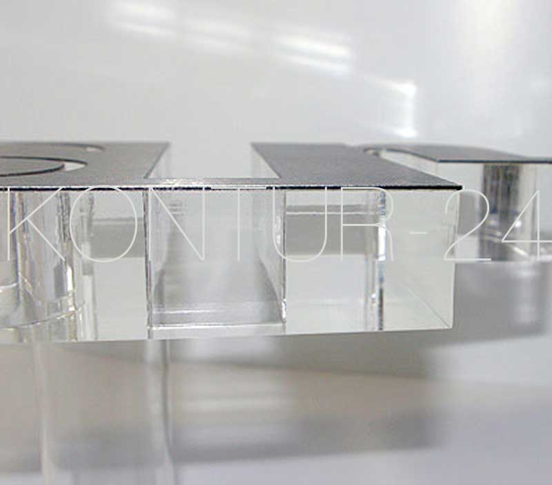 Acryl 30mm klar / gelasert