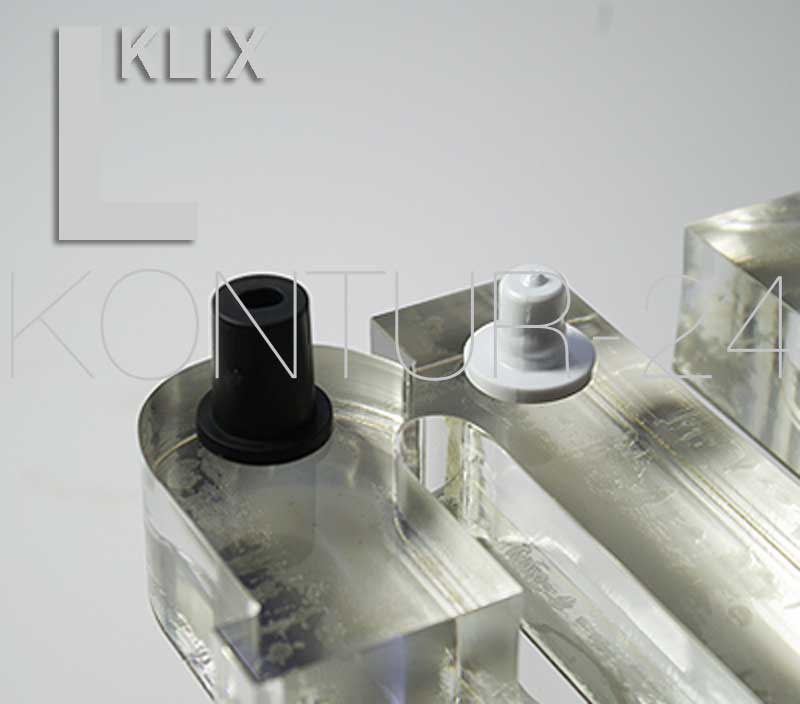 Abstandshalter KLIX L schwarz / D=23mm, Wa=28mm