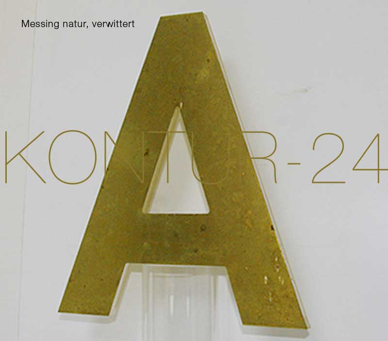 3D Buchstaben Messing & Acryl 8mm