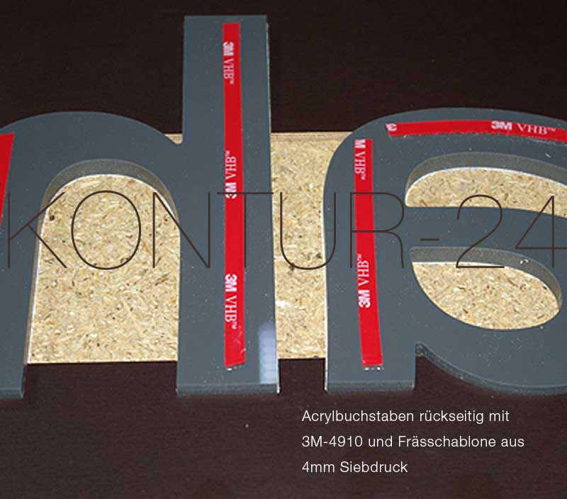 3D Holzbuchstaben Siebdruck-Multiplex 4mm / gefräst - Bild 2