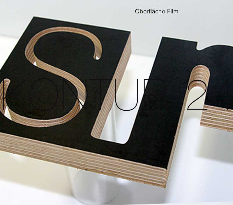 3D Holzbuchstaben Siebdruck-Multiplex 18mm / gefräst - Bild 3