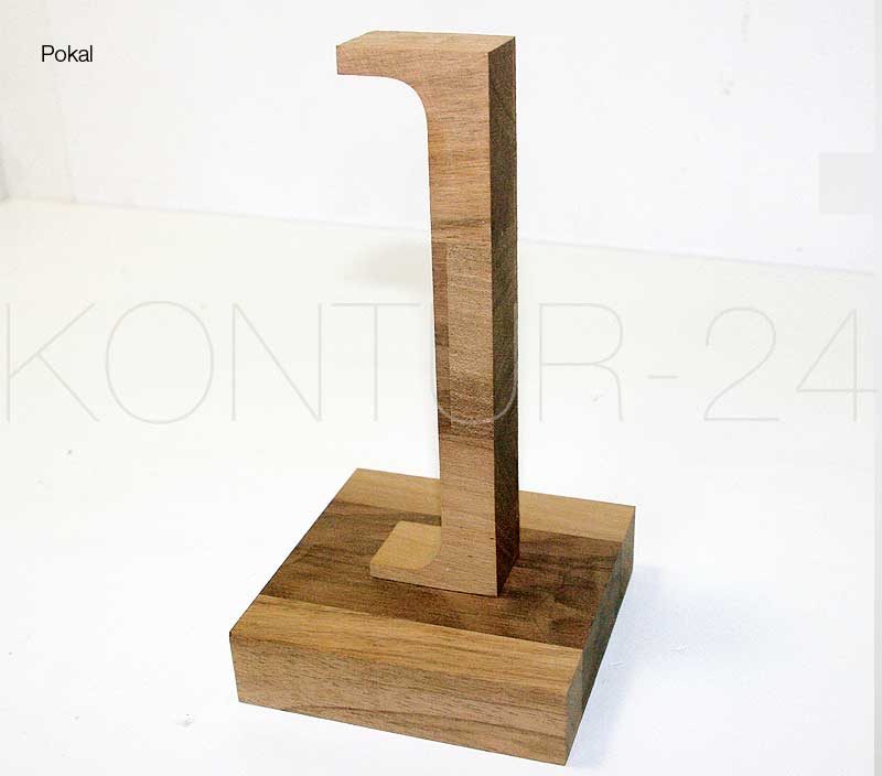 3D Holzbuchstaben Nußbaum 1-Schicht 19mm / gefräst - Bild 7