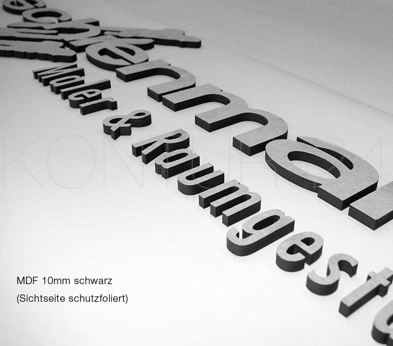 3D Holzbuchstaben MDF schwarz - Bild 10