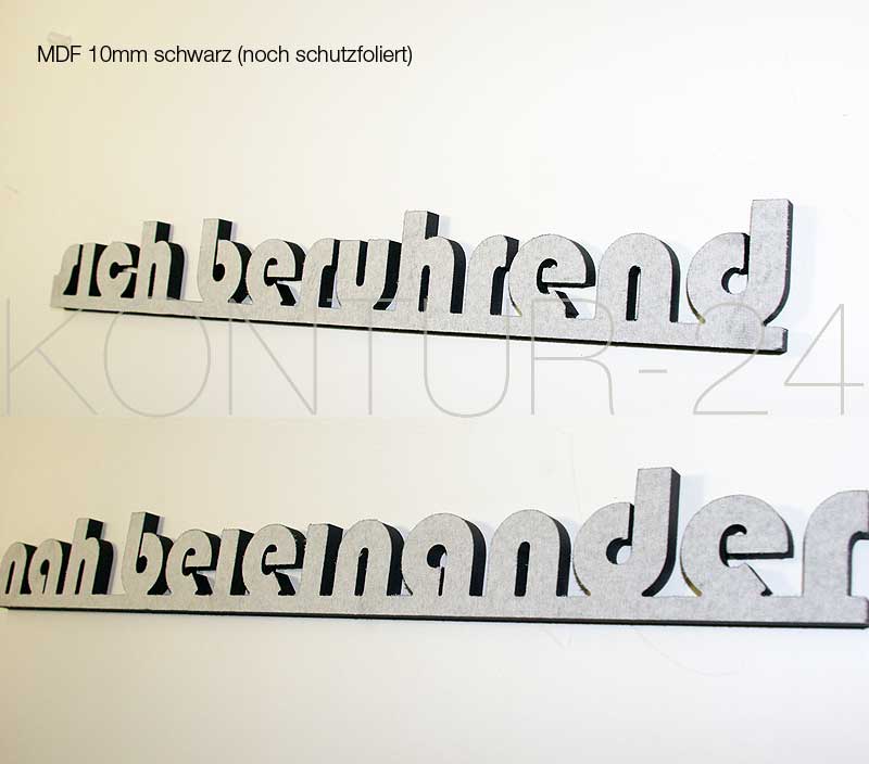 3D Holzbuchstaben MDF schwarz / gefräst - Bild 8
