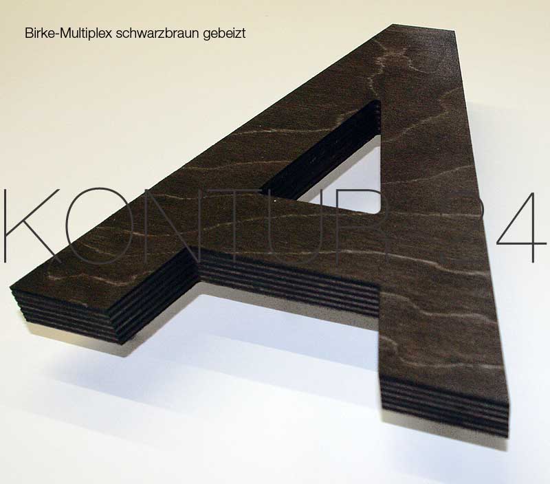 3D Holzbuchstaben Birke-Multiplex 18mm / gefräst - Bild 4