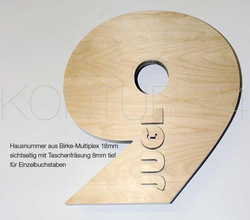 3D Holzbuchstaben Birke-Multiplex 18mm / gefräst - Bild 7
