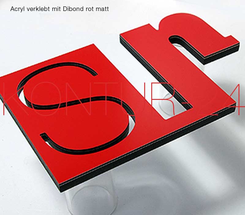3D Buchstaben Alu-Verbund 3mm & Acryl 8mm schwarz - Bild 2