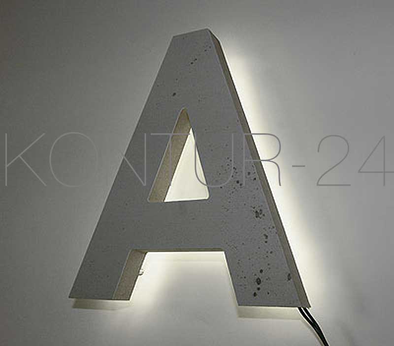 Leuchtbuchstaben Holz MDF-Verbund 20mm / LED-Rückleuchter