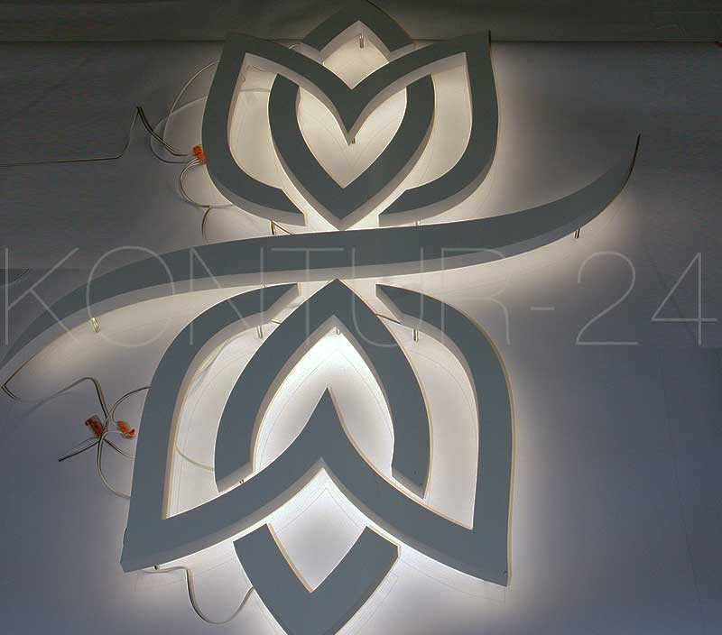 Leuchtbuchstaben PVC Kömacel 30mm weiß / LED-Rückleuchter - Bild 6