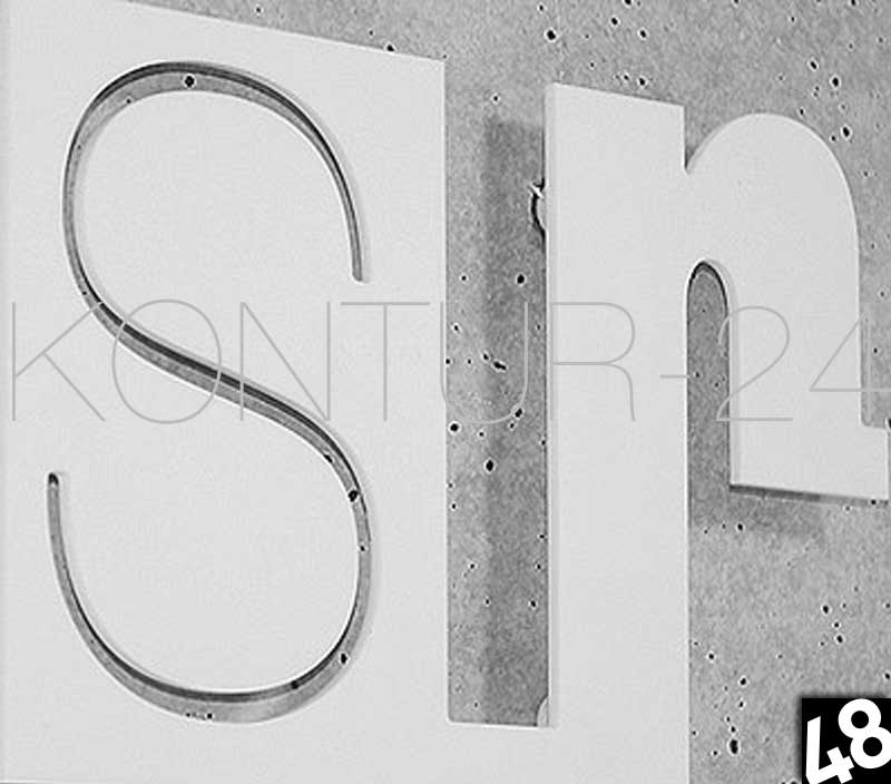 3D Acrylbuchstaben Acryl 3mm durchgefärbt / gefräst - Bild 1