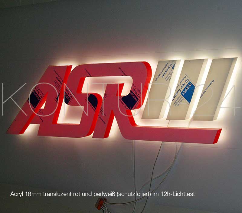 Leuchtbuchstaben Acryl 18mm transluzent / LED-Vollleuchter - Bild 5