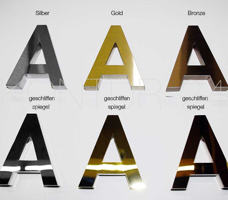 Leuchtbuchstaben Kombination Edelstahl & Acryl 16mm / LED-Rückleuchter - Bild 2