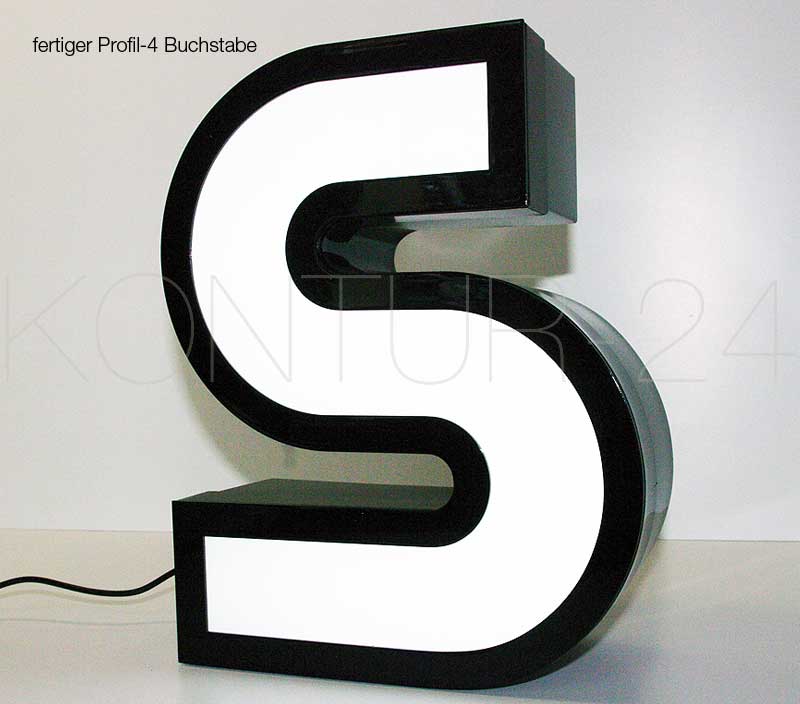 Leuchtbuchstaben Metall Profil 4.1 Alu lackiert / LED-Frontleuchter - Bild 7