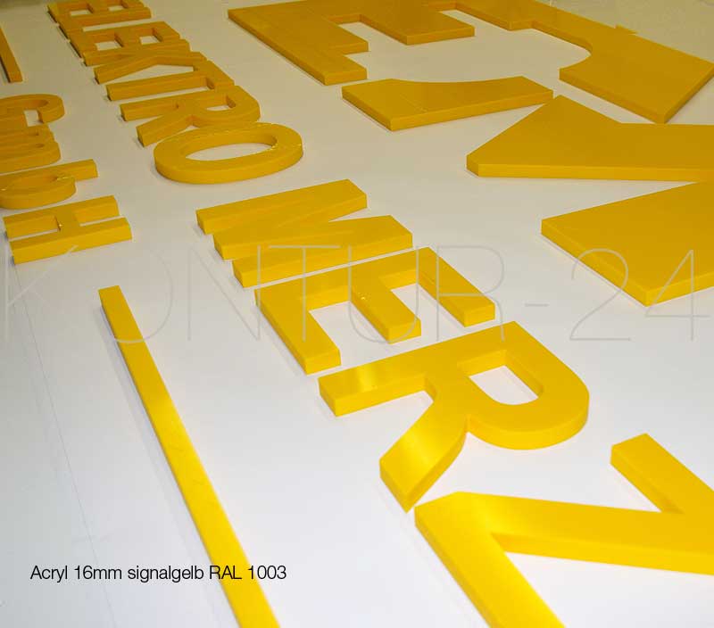 3D Acrylbuchstaben Acryl 16mm durchgefärbt - Bild 11