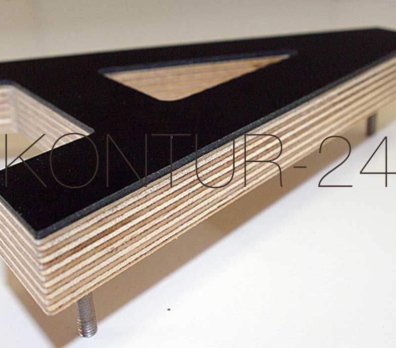 3D Buchstaben Linoleum 2mm & Holz - Bild 3