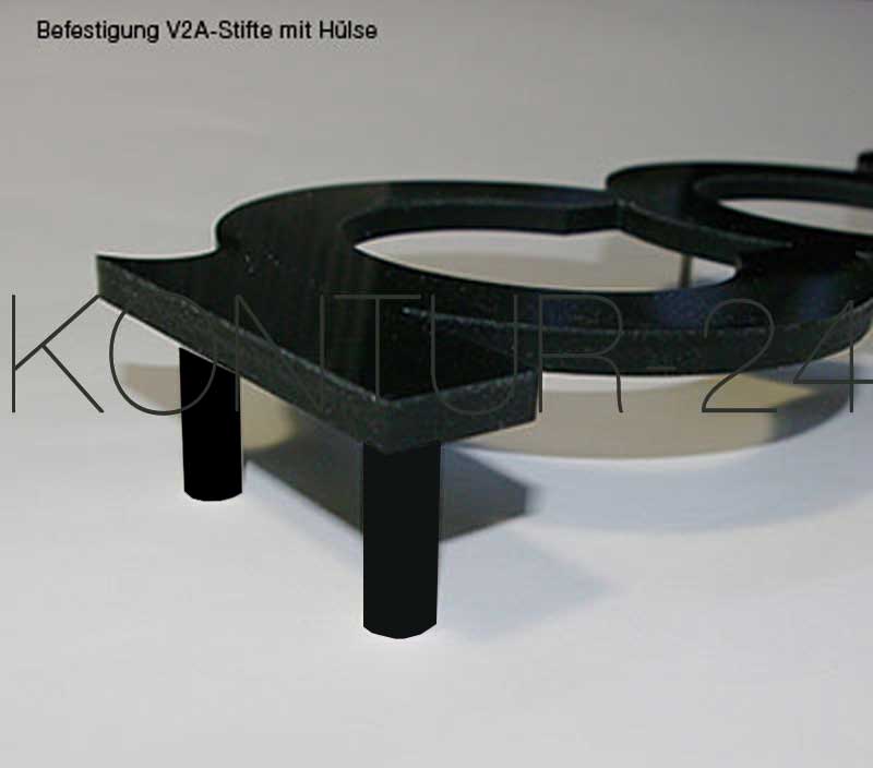 Distanzhülsen Kunststoff schwarz / 10x30mm / 10 St.