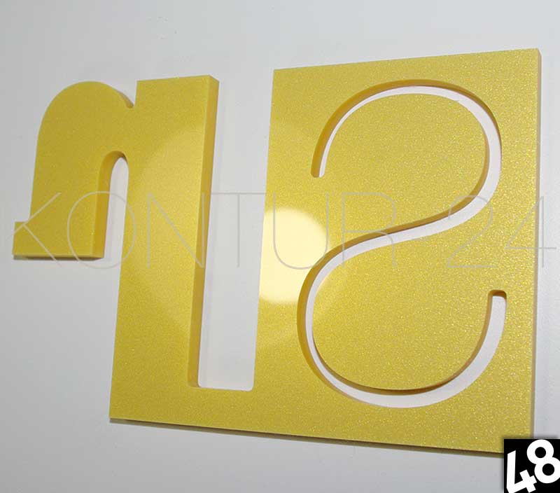 3D Acrylbuchstaben Acryl 6mm metallic / gefräst - Bild 2