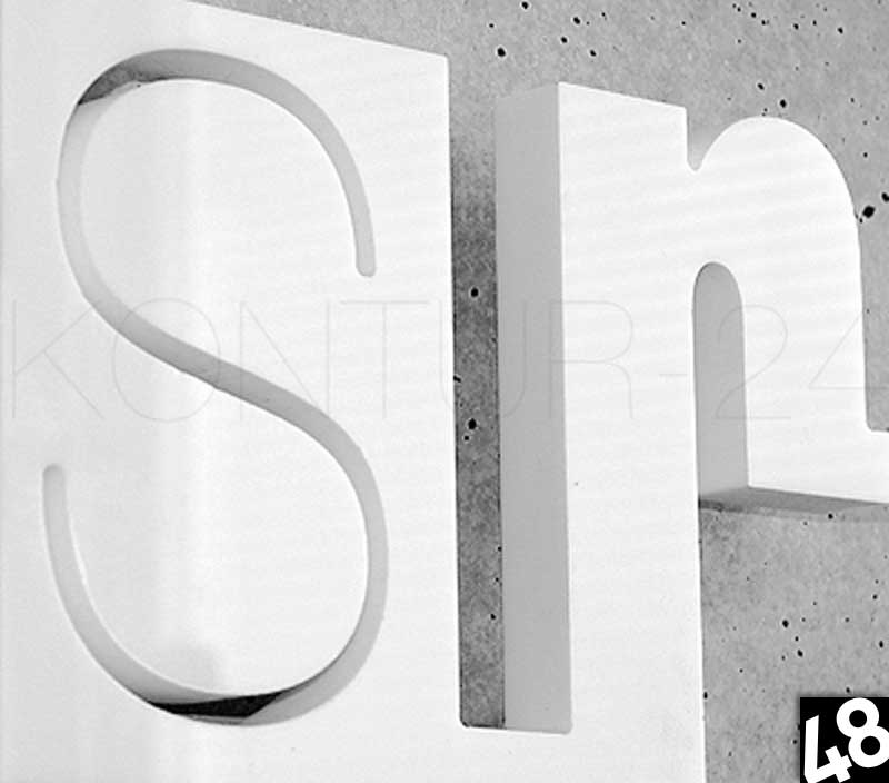 3D Acrylbuchstaben Acryl 16mm durchgefärbt / gefräst - Bild 1