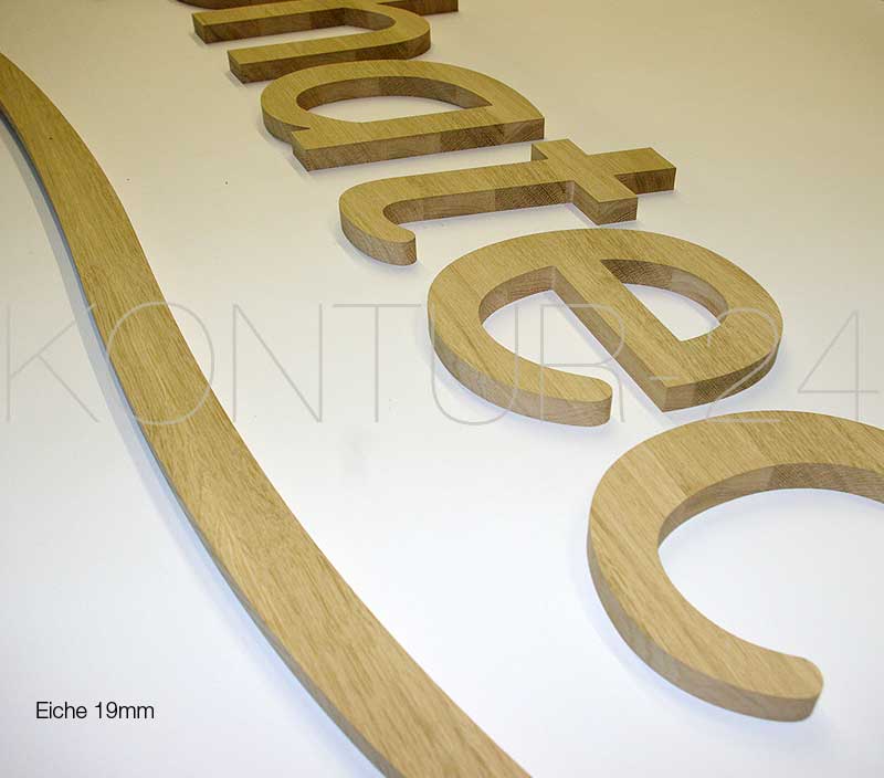 3D Holzbuchstaben Eiche 1-Schicht 19mm - Bild 10