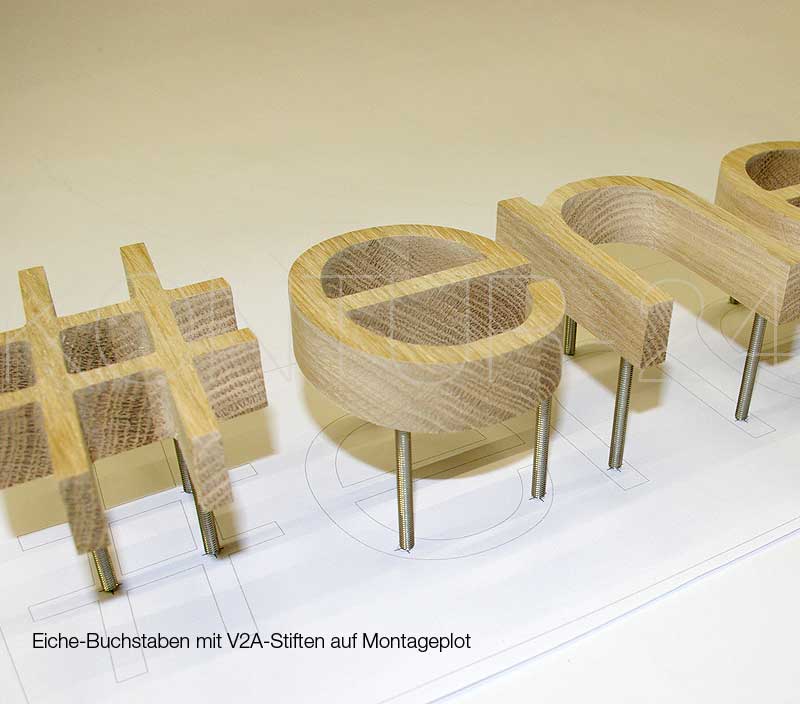 3D Holzbuchstaben Eiche 1-Schicht 19mm - Bild 13