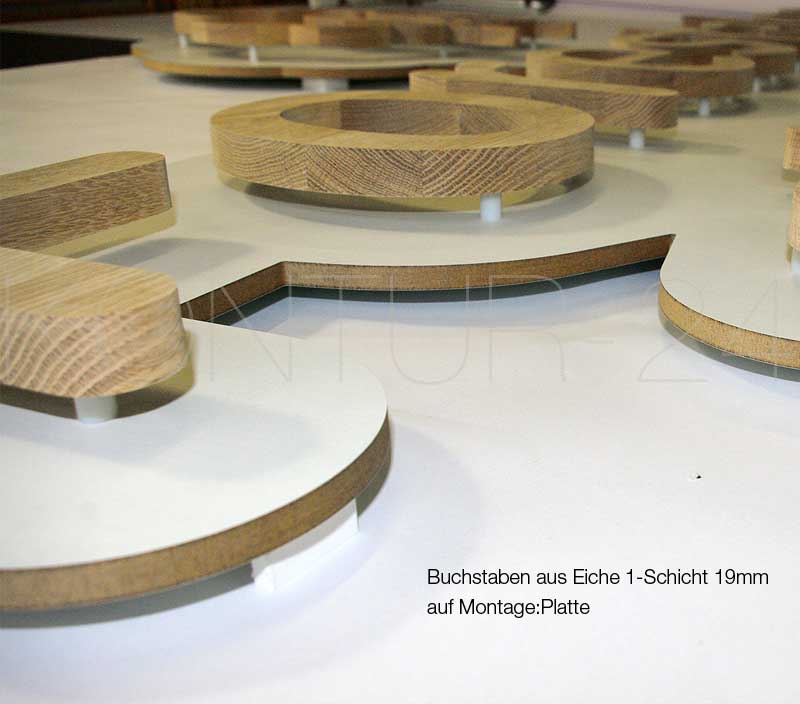 3D Holzbuchstaben Eiche 1-Schicht 19mm - Bild 15