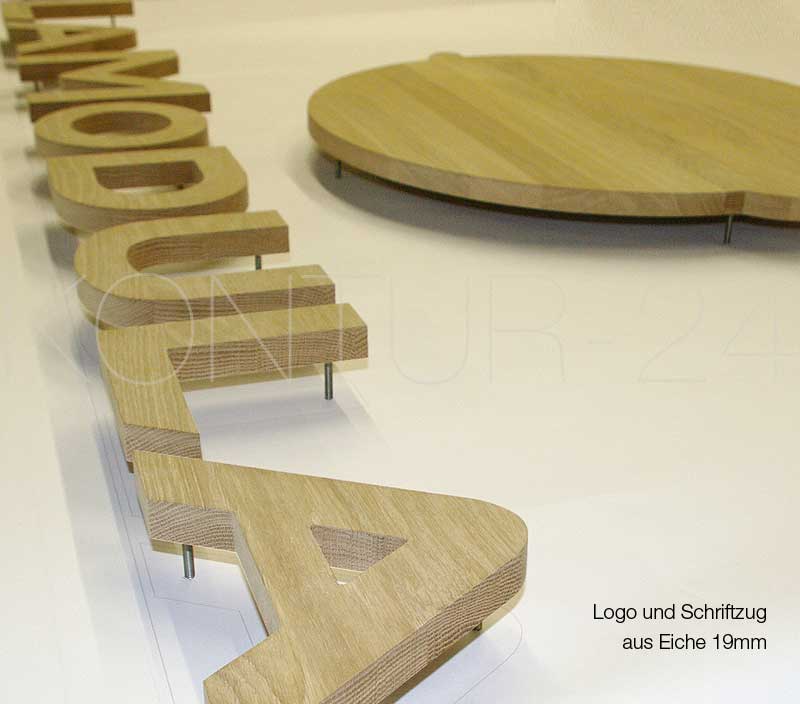 3D Holzbuchstaben Eiche 1-Schicht 19mm / gefräst - Bild 17