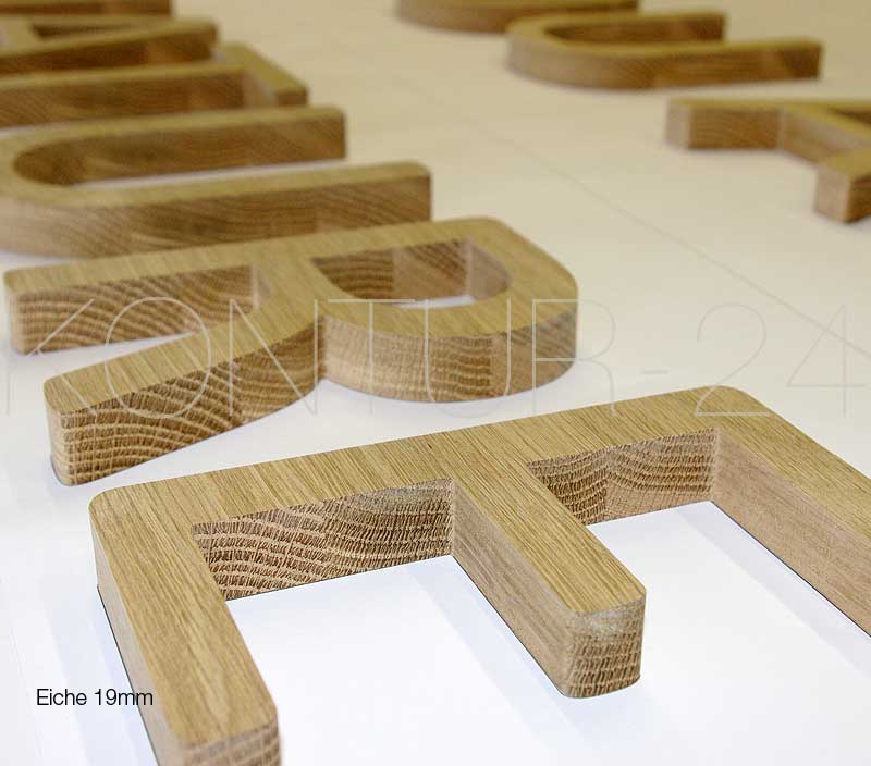 3D Holzbuchstaben Eiche 1-Schicht 19mm - Bild 18